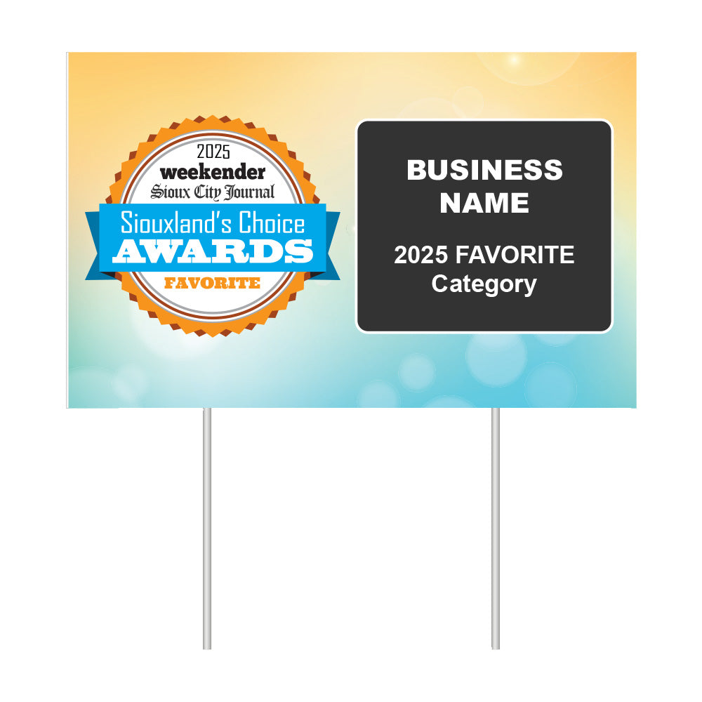 Double-Sided Yard Sign w/ Stake