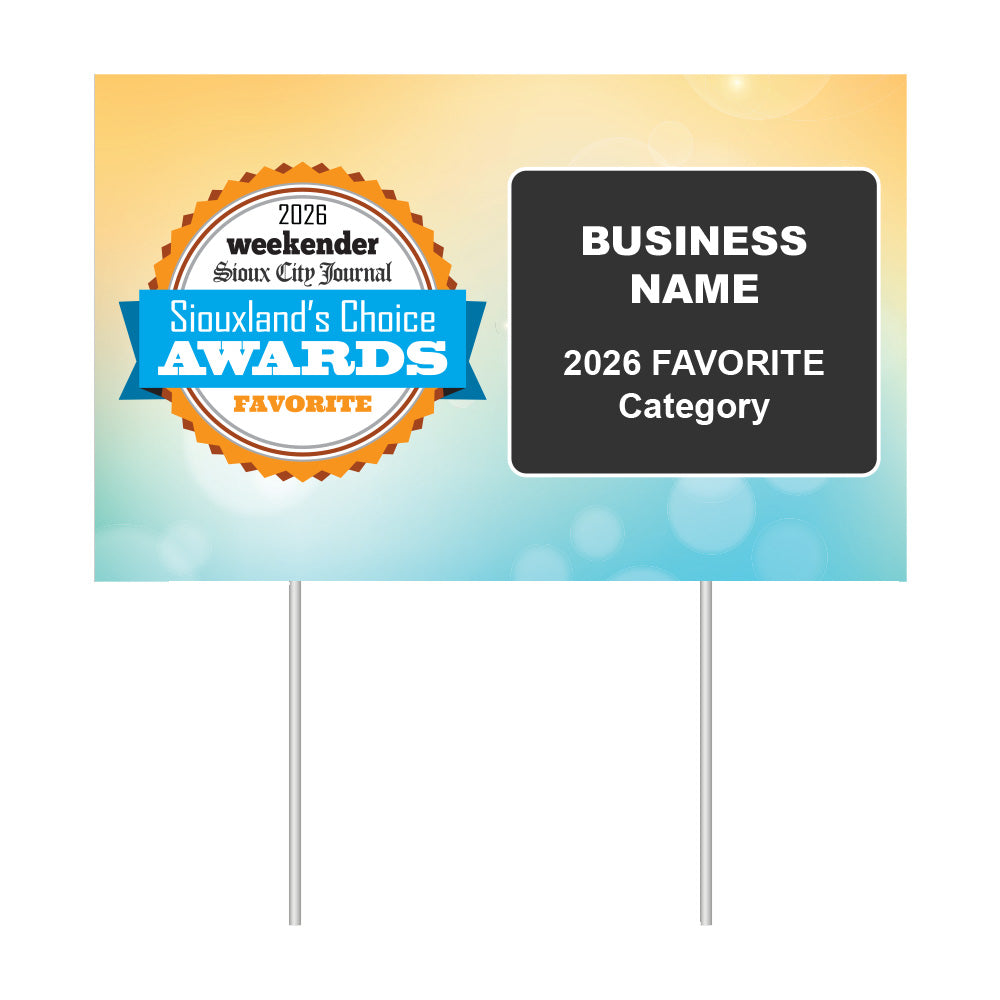 Double-Sided Yard Sign w/ Stake