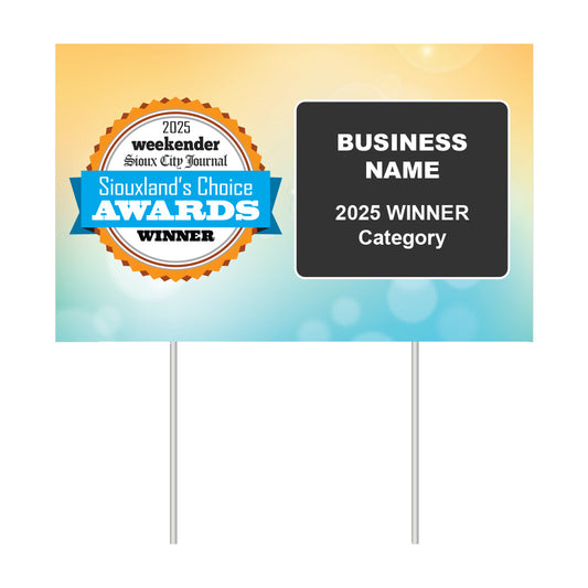 Double-Sided Yard Sign w/ Stake