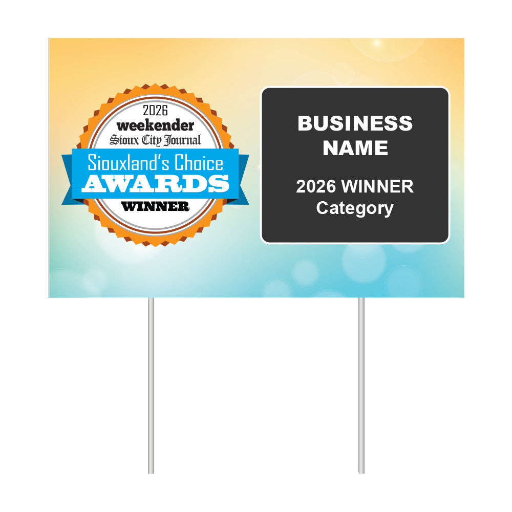 Double-Sided Yard Sign w/ Stake